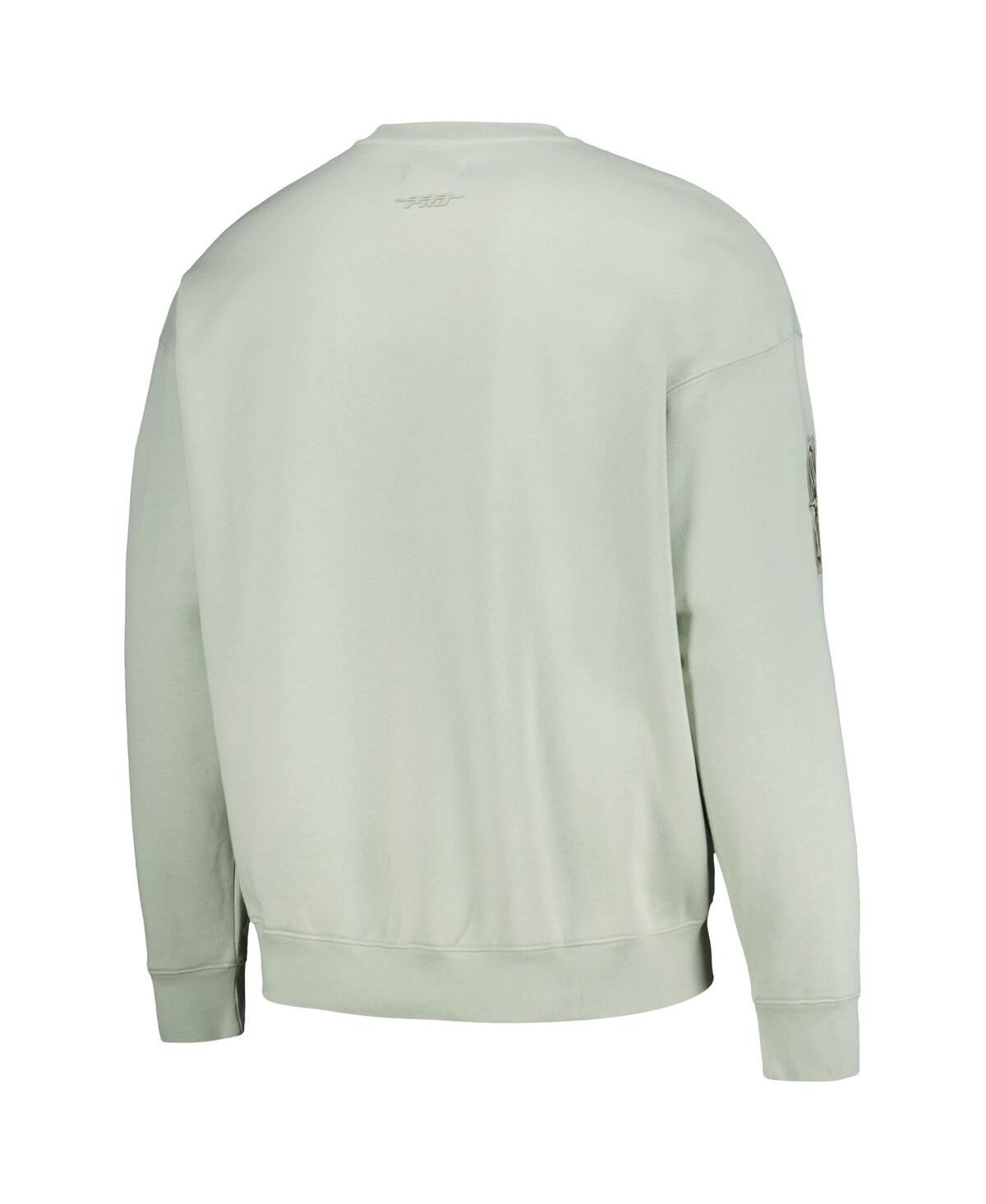 Shop Pro Standard Men's  Green Seattle Mariners Neutral Drop Shoulder Pullover Sweatshirt