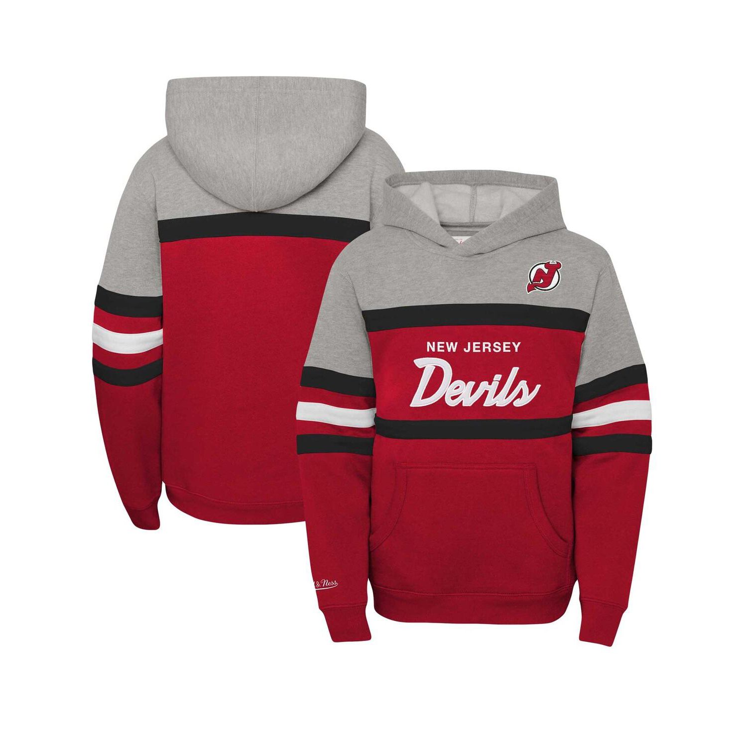 Big Boys and Girls New Jersey Devils Head Coach Pullover Hoodie