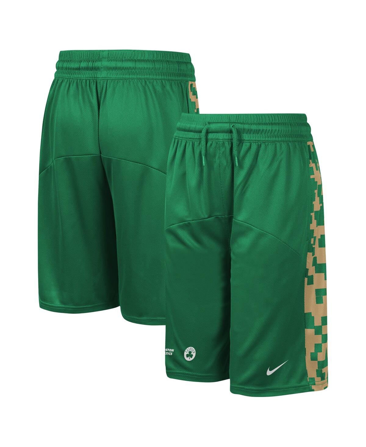 Shop Nike Big Boys  Kelly Green Boston Celtics Courtside Starting Five Team Shorts