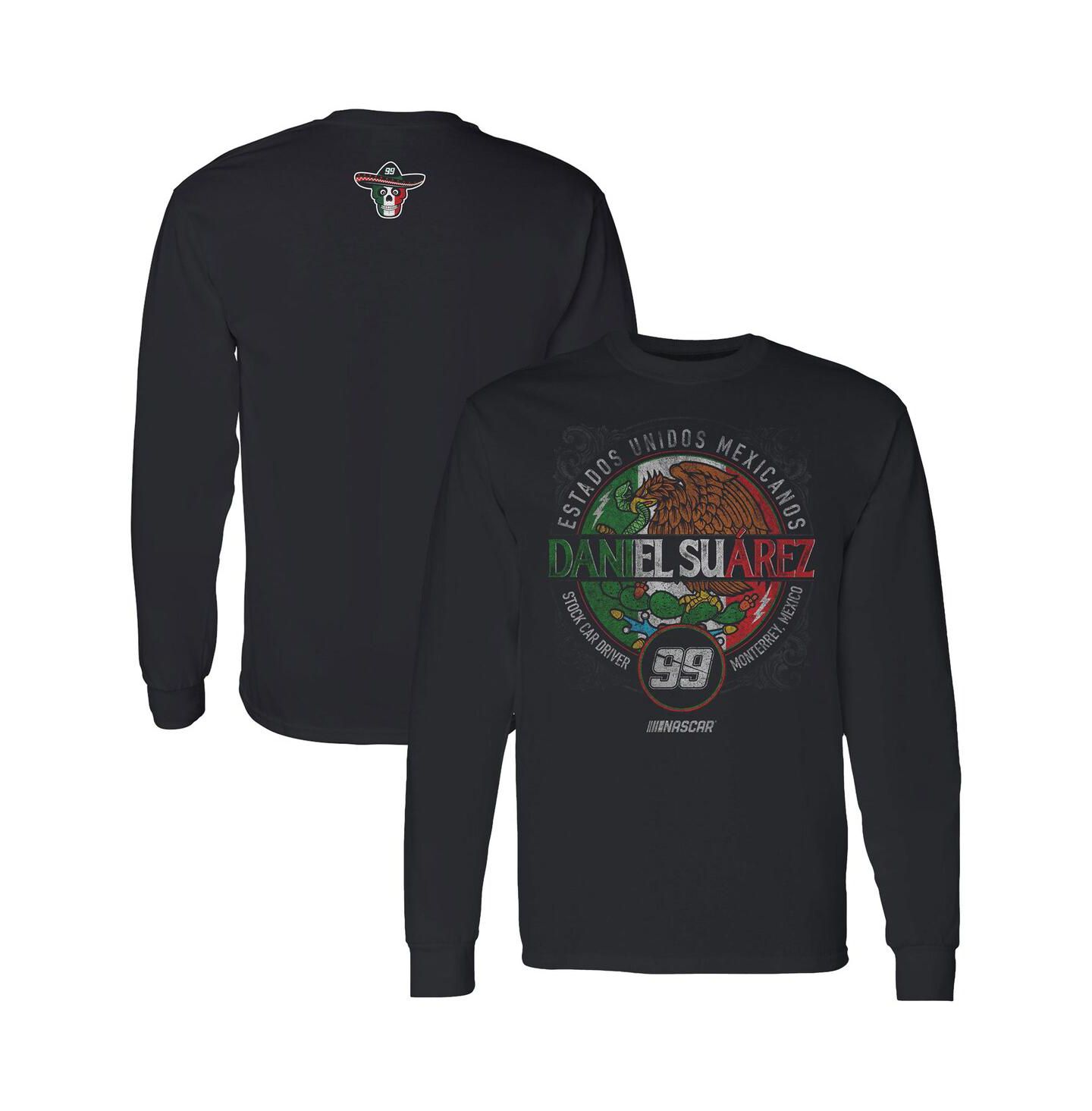 Мужская футболка Trackhouse Racing Team Collection Black Daniel Suarez Pancho Long Sleeve — фото 1