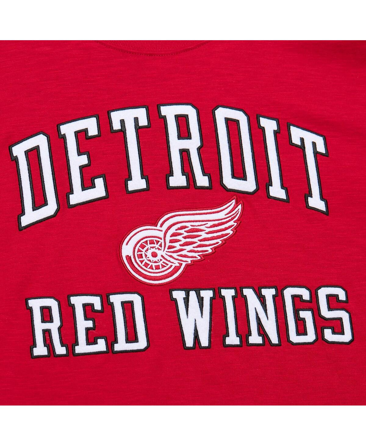 Shop Mitchell & Ness Men's  Red Detroit Red Wings Legendary Slub T-shirt