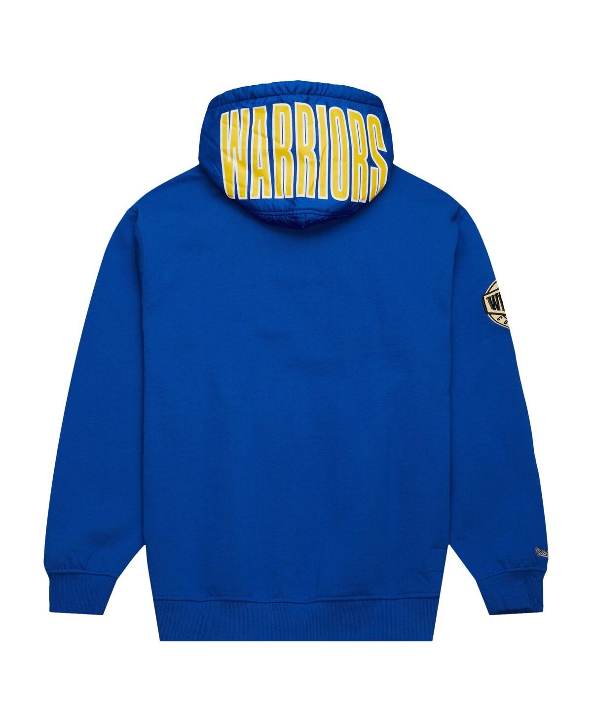Mitchell & Ness Men's  Royal Distressed Golden State Warriors Team Og 2.0 Vintage-like Logo Fleece Pu In Royal