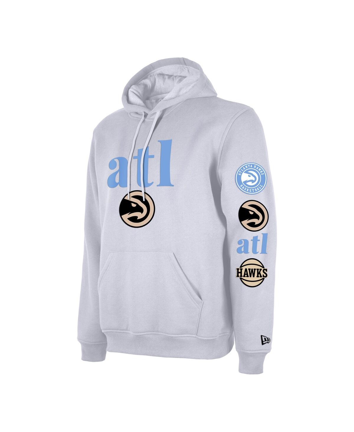 Men's New EraAtlanta Hawks Big and Tall 2023/24 City Edition Jersey Pullover Hoodie - White