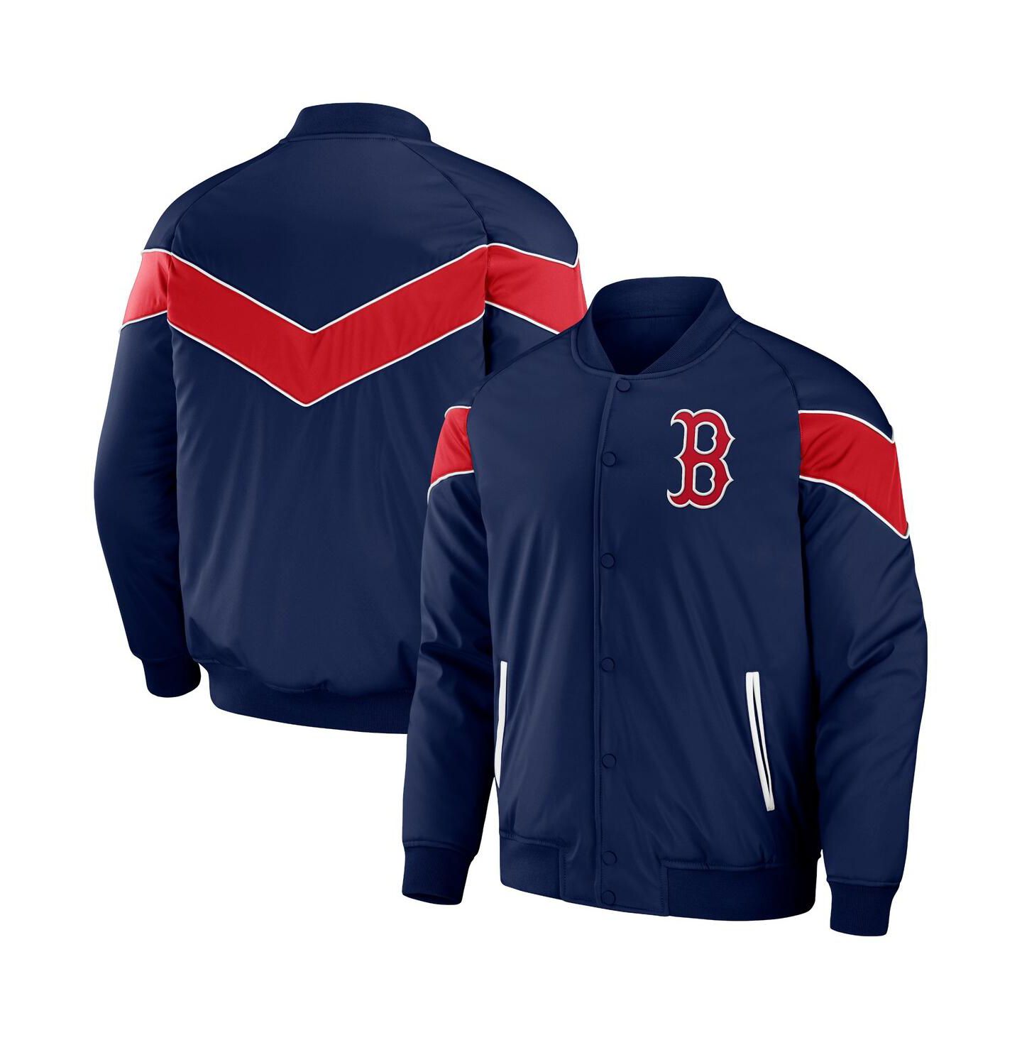 Мужская куртка Fanatics Darius Rucker Collection by Navy Boston Red Sox Baseball Raglan Full-Snap — фото 1