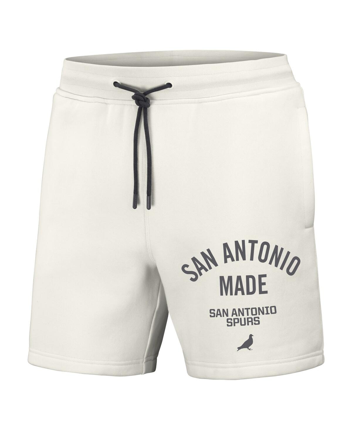 Shop Staple Men's Nba X  Cream San Antonio Spurs Heavyweight Fleece Shorts