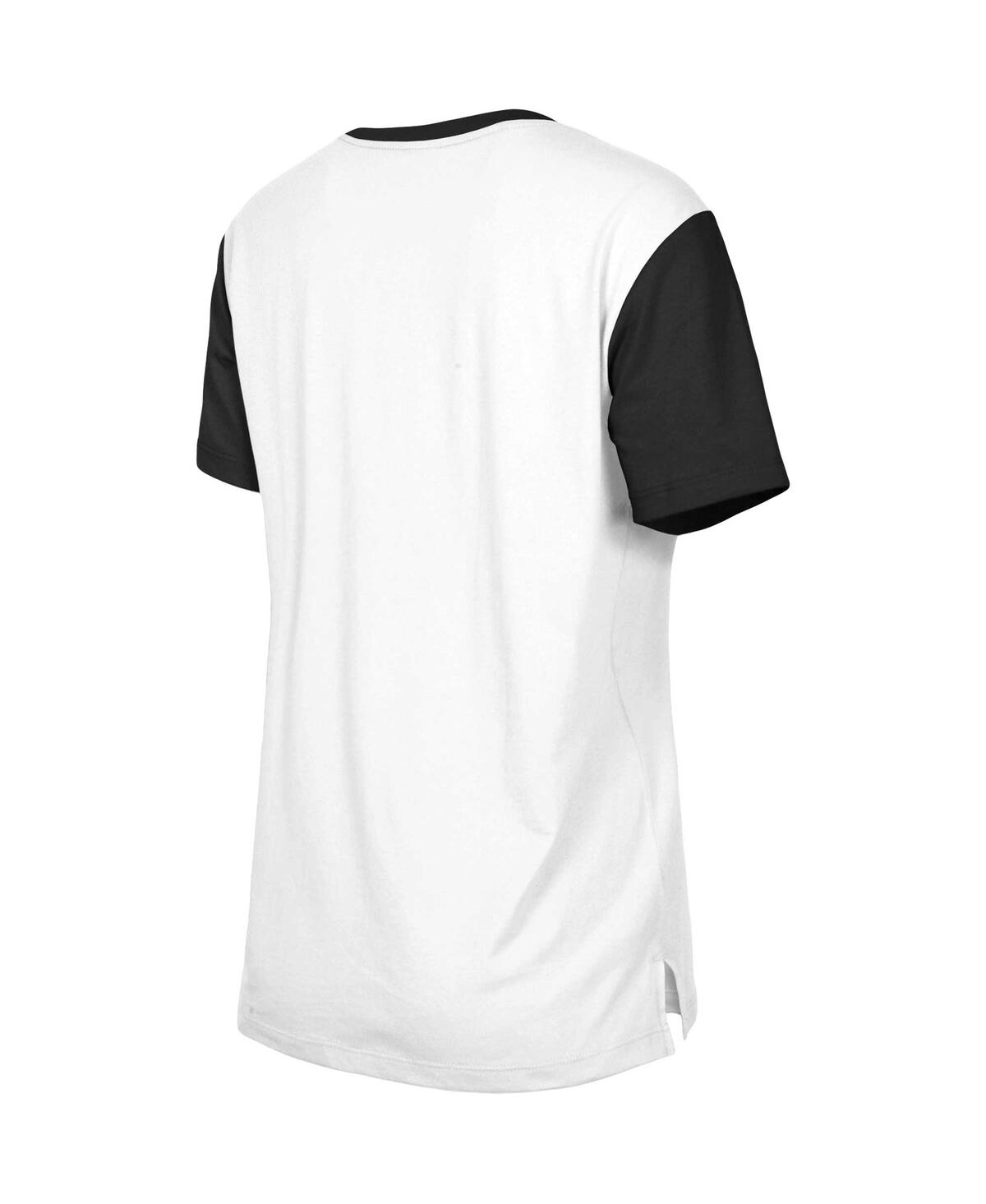 Women's New Era Black Pittsburgh Steelers Third Down Colorblock T-shirt - Black