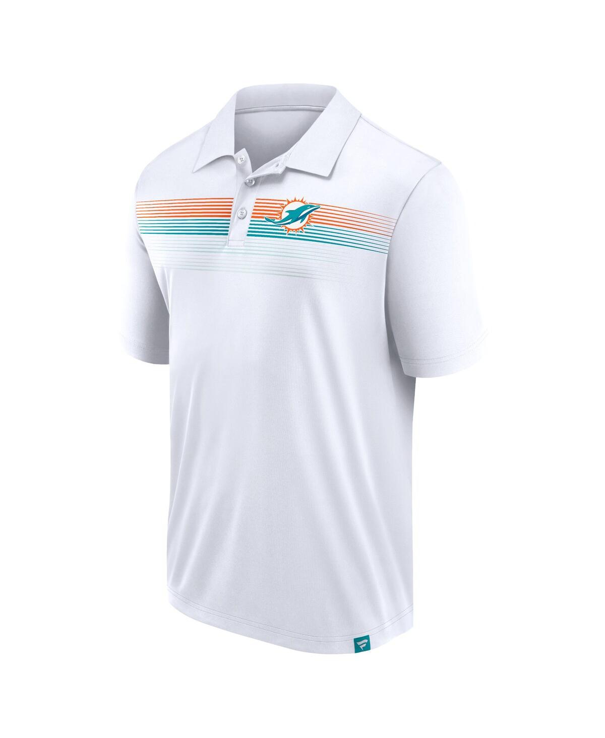 Shop Fanatics Men's  White Miami Dolphins Victory For Us Interlock Polo Shirt