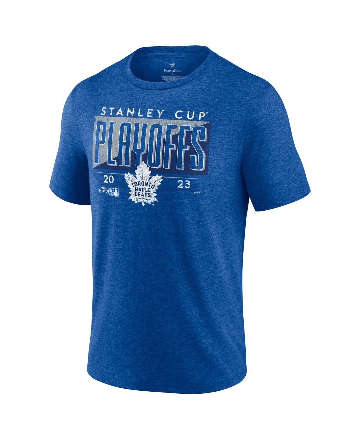 Shop Fanatics Men's  Heather Royal Toronto Maple Leafs 2023 Stanley Cup Playoffs Tri-blend T-shirt