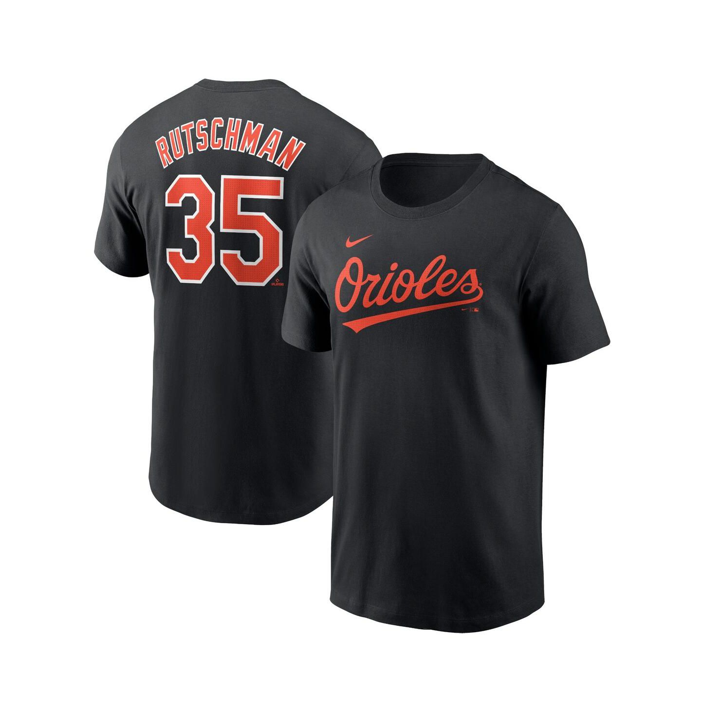 Мужская футболка Nike Adley Rutschman Black Baltimore Orioles Fuse Name and Number — фото 1