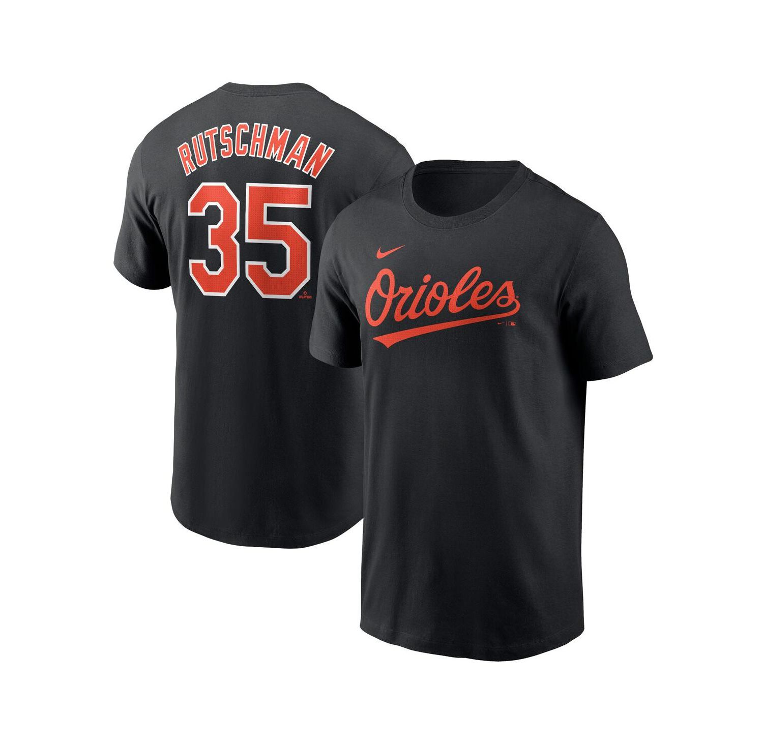 Men's Adley Rutschman Black Baltimore Orioles Fuse Name and Number T-shirt