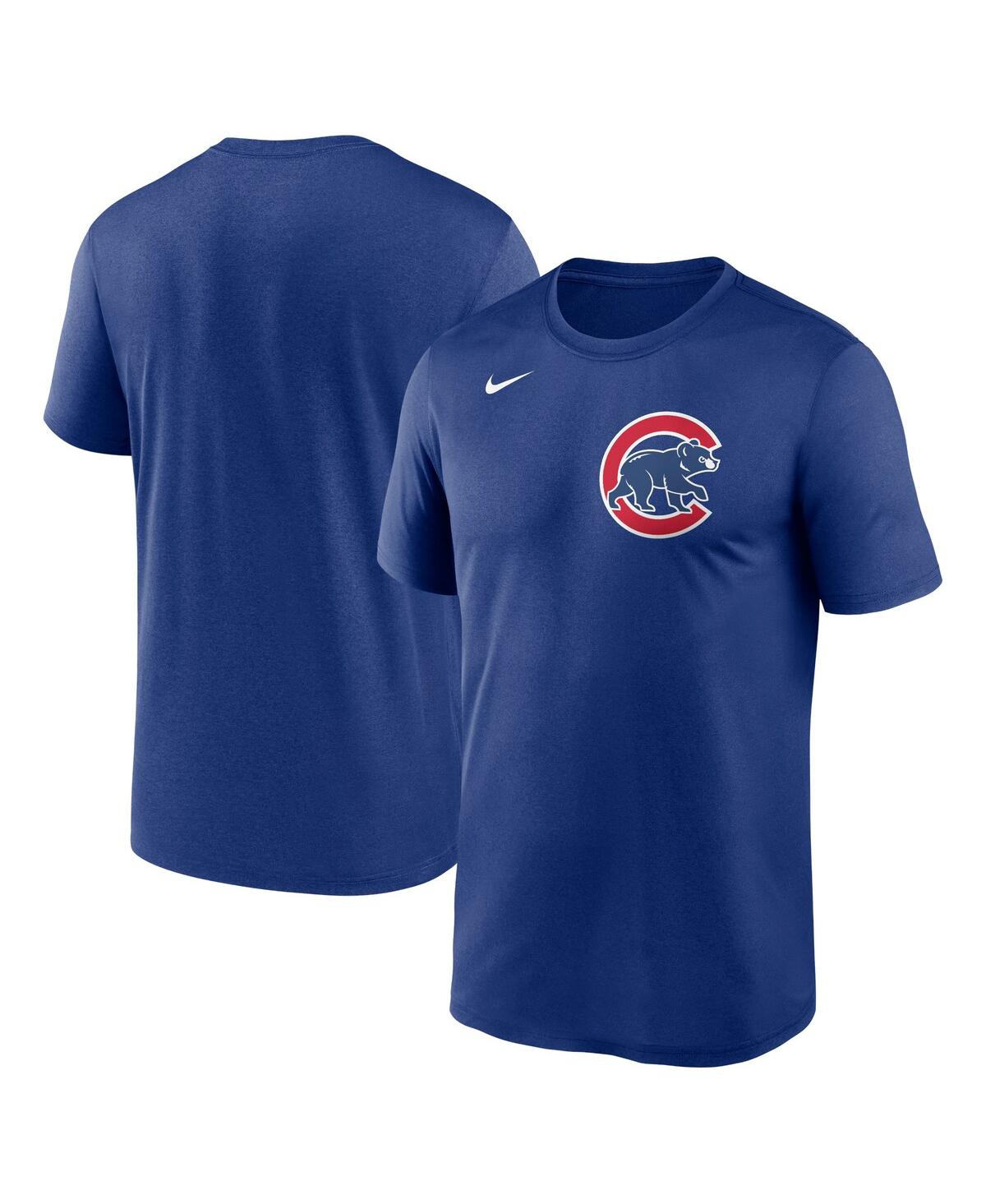 Shop Nike Men's  Royal Chicago Cubs Fuse Legend T-shirt