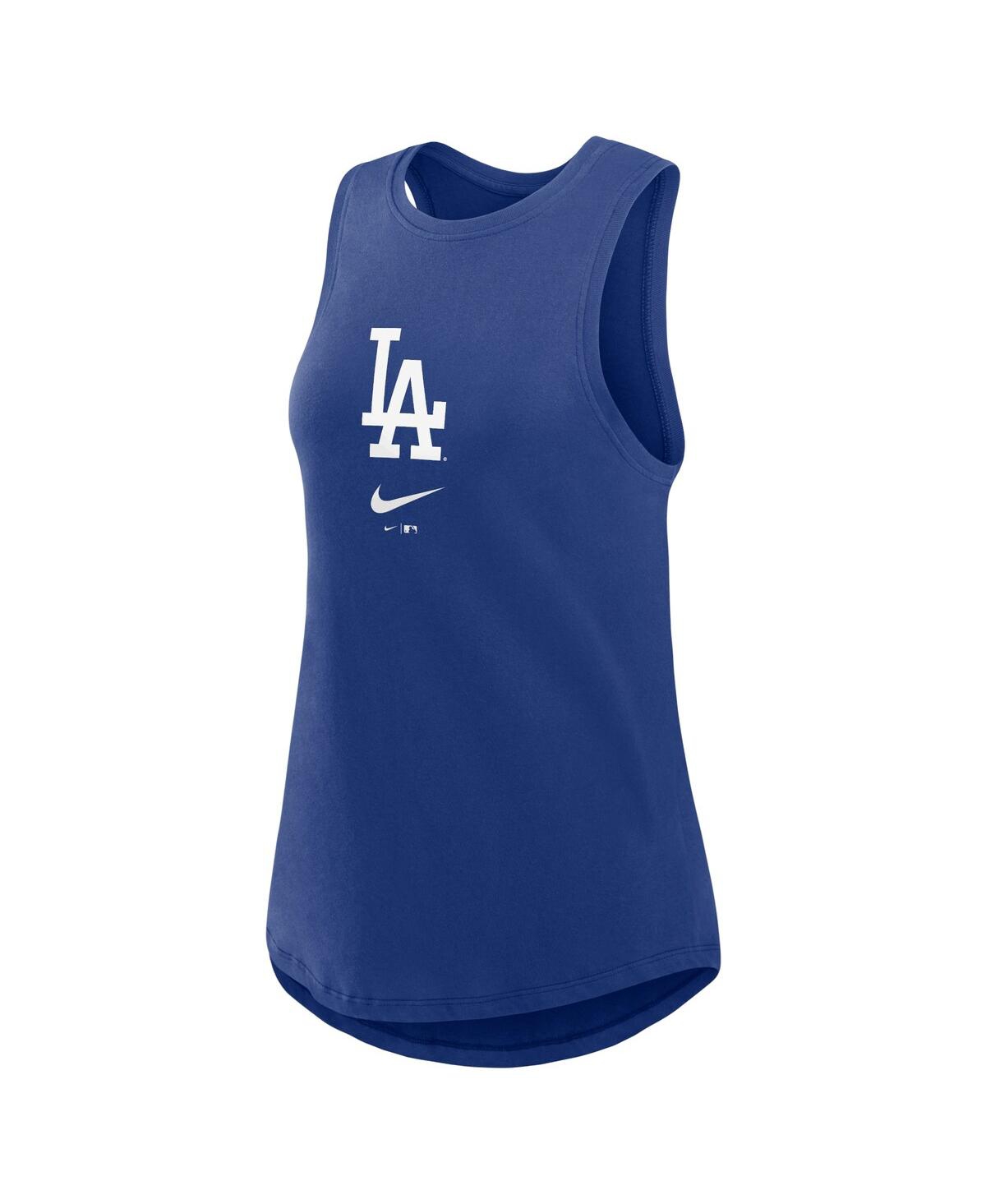 Shop Nike Women's  Royal Los Angeles Dodgers Legacy Icon High Neck Fashion Tank Top