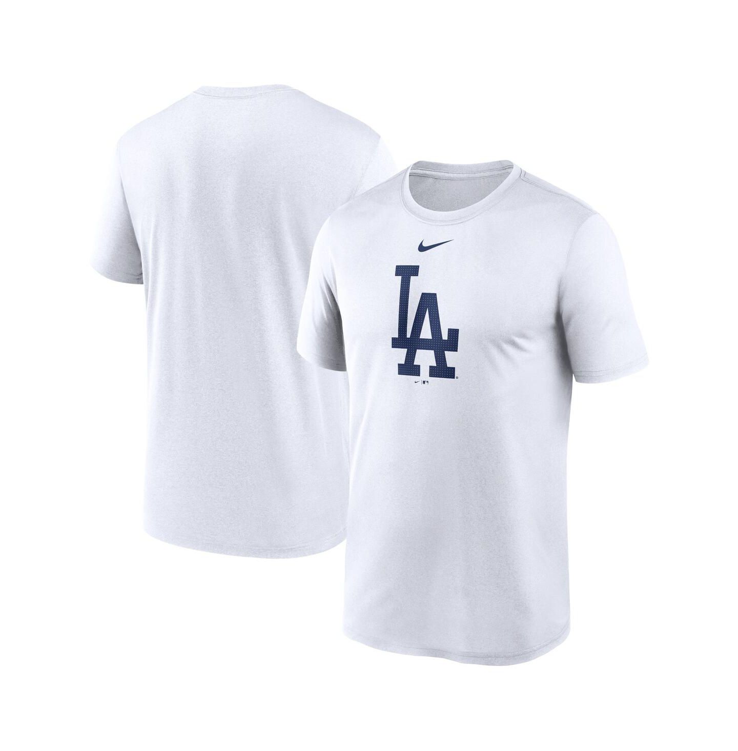 Мужская футболка Nike White Los Angeles Dodgers Legend Fuse Large Logo Performance — фото 1