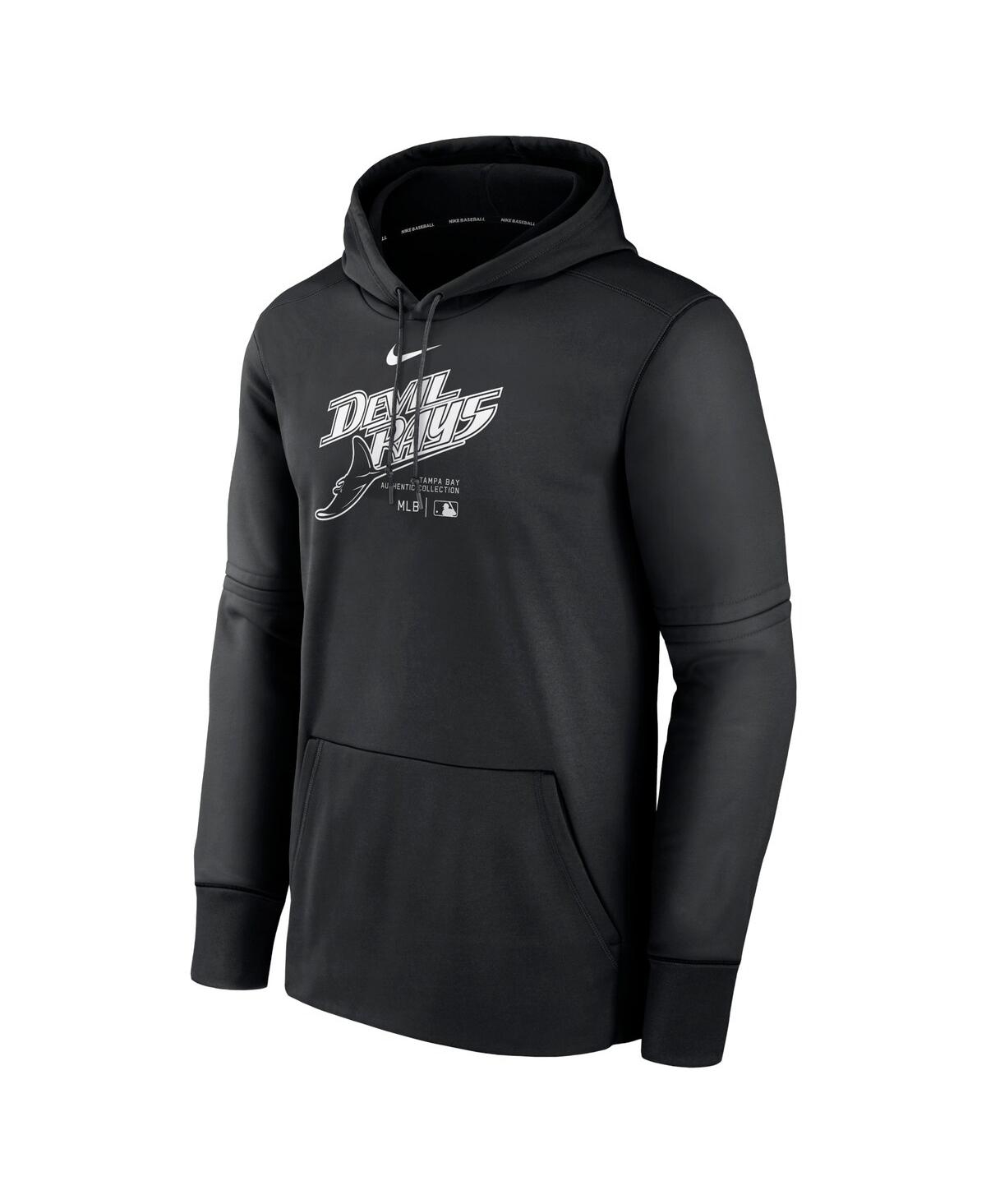 Men's NikeTampa Bay Rays Authentic Collection Practice Performance Pullover Hoodie - Black