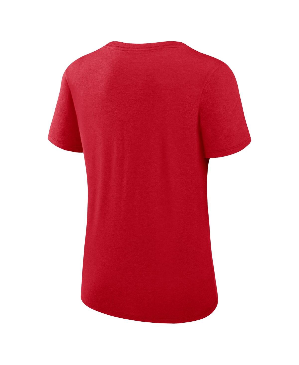 Shop Nike Women's  Red Los Angeles Angels Authentic Collection Performance Scoop Neck T-shirt