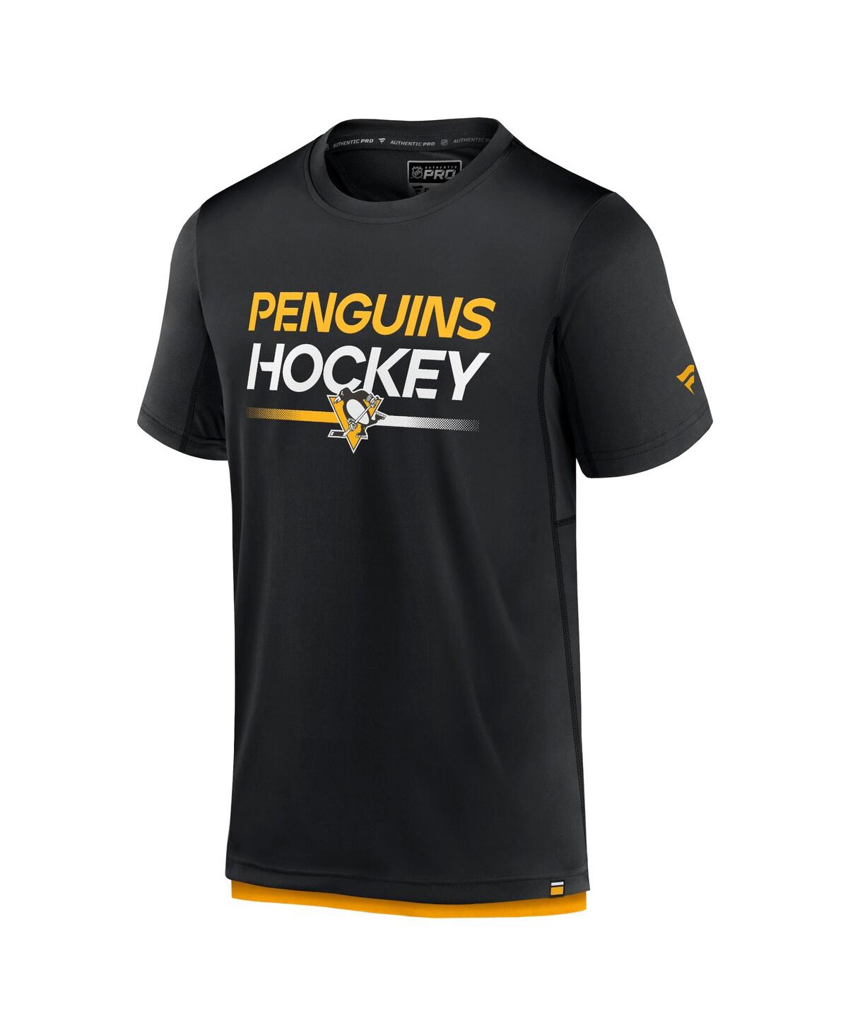 Men's FanaticsPittsburgh Penguins Authentic Pro Tech T-shirt - Black