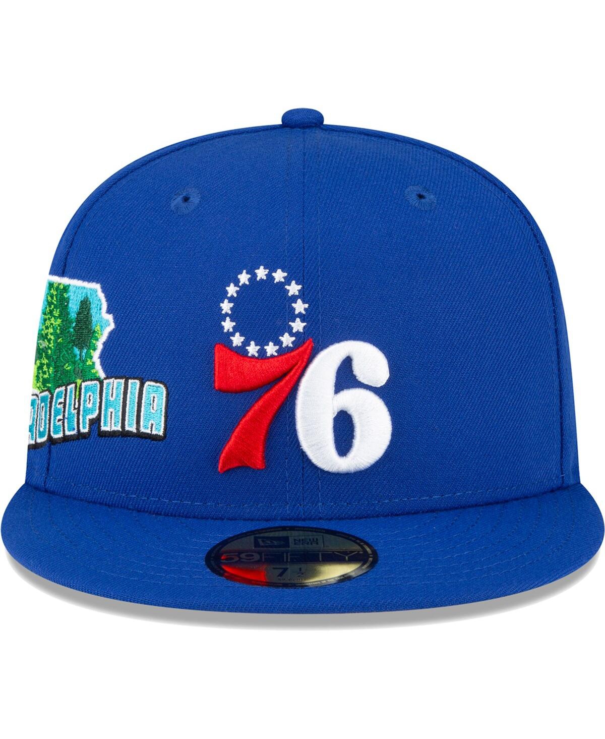 New Era Men's  Royal Philadelphia 76ers Stateview 59fifty Fitted Hat In Royal