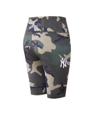 Women's Camo New York Yankees Allover Print Bike Shorts