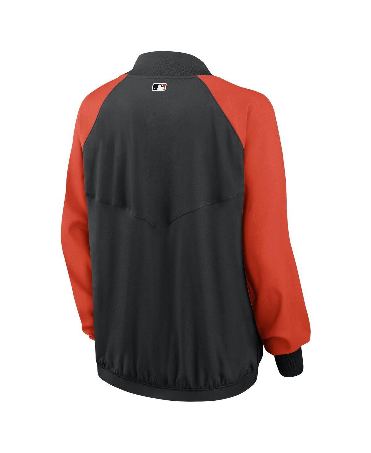 Shop Nike Women's  Black Baltimore Orioles Authentic Collection Team Raglan Performance Full-zip Jacket