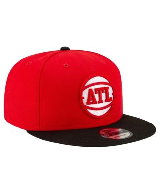 Men's Red, Black Atlanta Hawks Official Team Color 2Tone 9FIFTY Snapback Hat