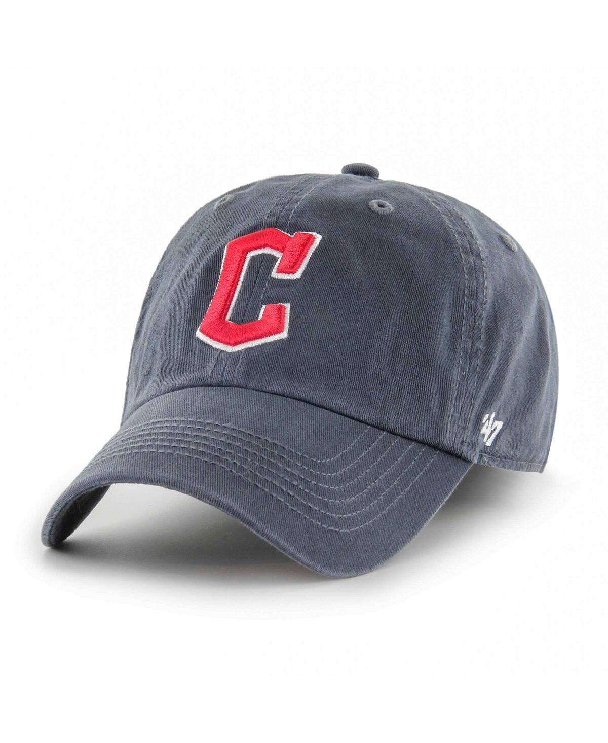 Men's '47 Brand Navy Cleveland Guardians Franchise Logo Fitted Hat - Navy