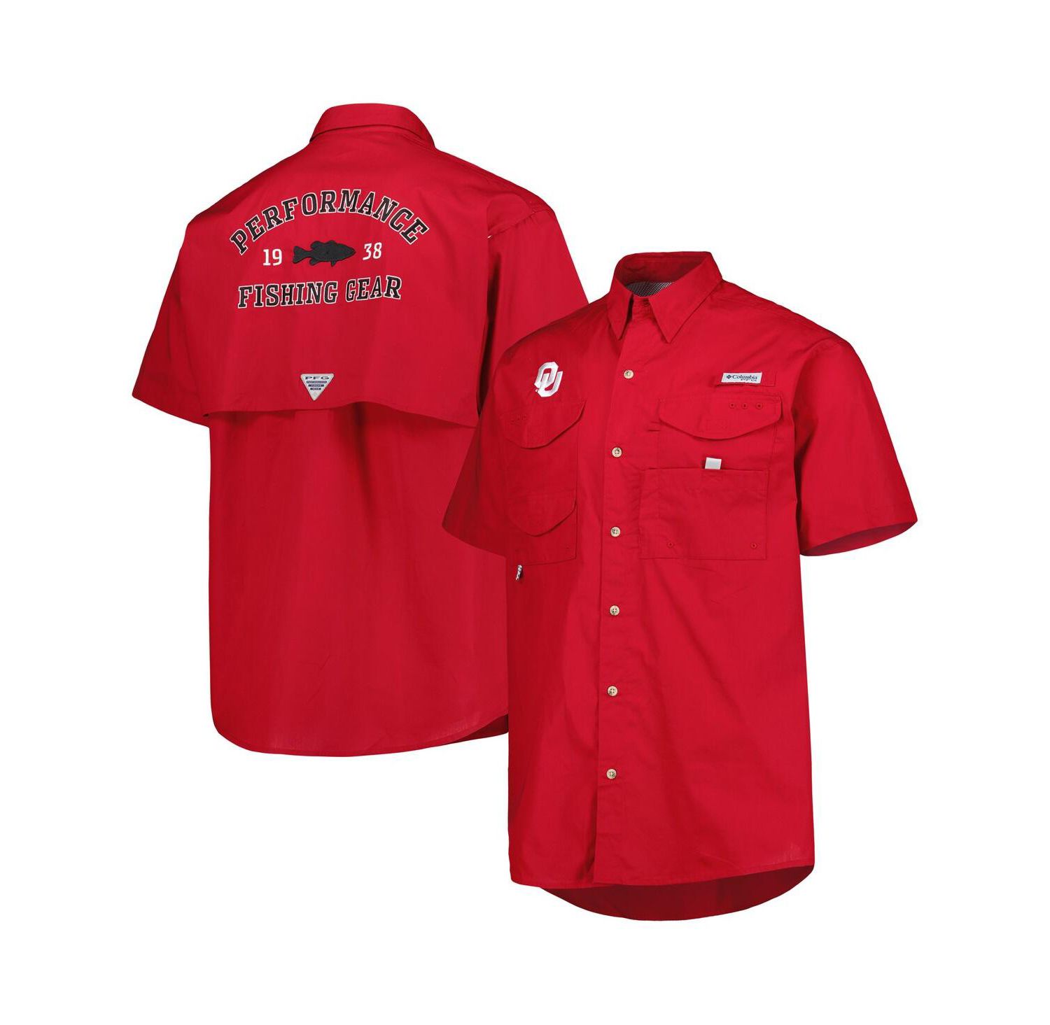 Men's Crimson Oklahoma Sooners Bonehead Button-Up Shirt