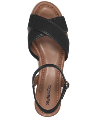 Women's Leahh Strappy Espadrille Wedge Sandals, Created for Macy's