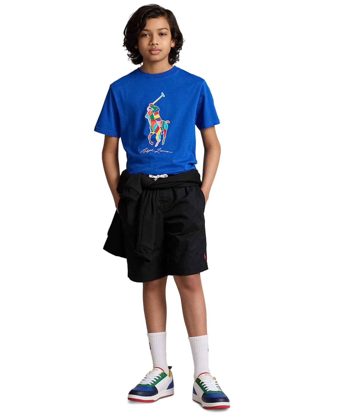 Shop Polo Ralph Lauren Big Boys Twill Shorts In Polo Black