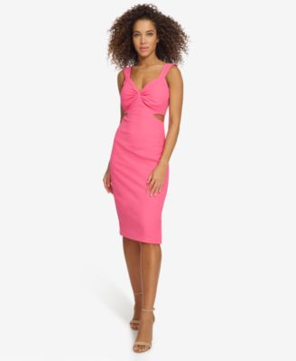 Siena - Women's Textured Side-Cutout Gathered-Bodice Dress