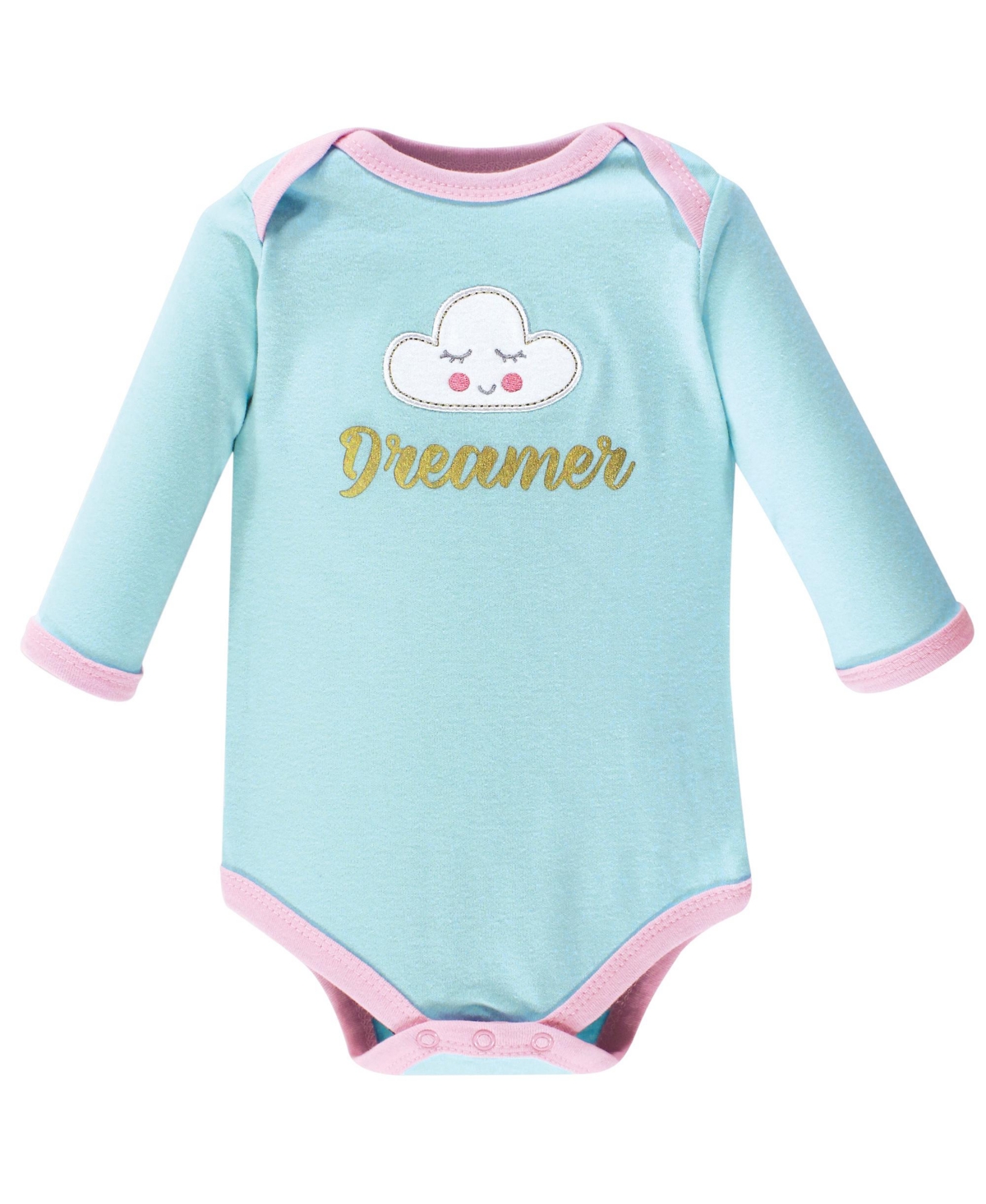 Luvable Friends Baby Girls Baby Cotton Long-Sleeve Bodysuits 5pk,- Dreamer