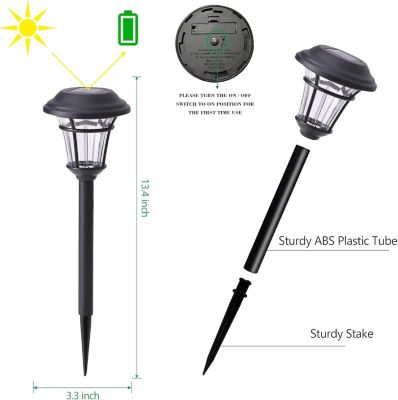 Solar Garden Path Lights LED Waterproof Outdoor Patio Yard Landscape