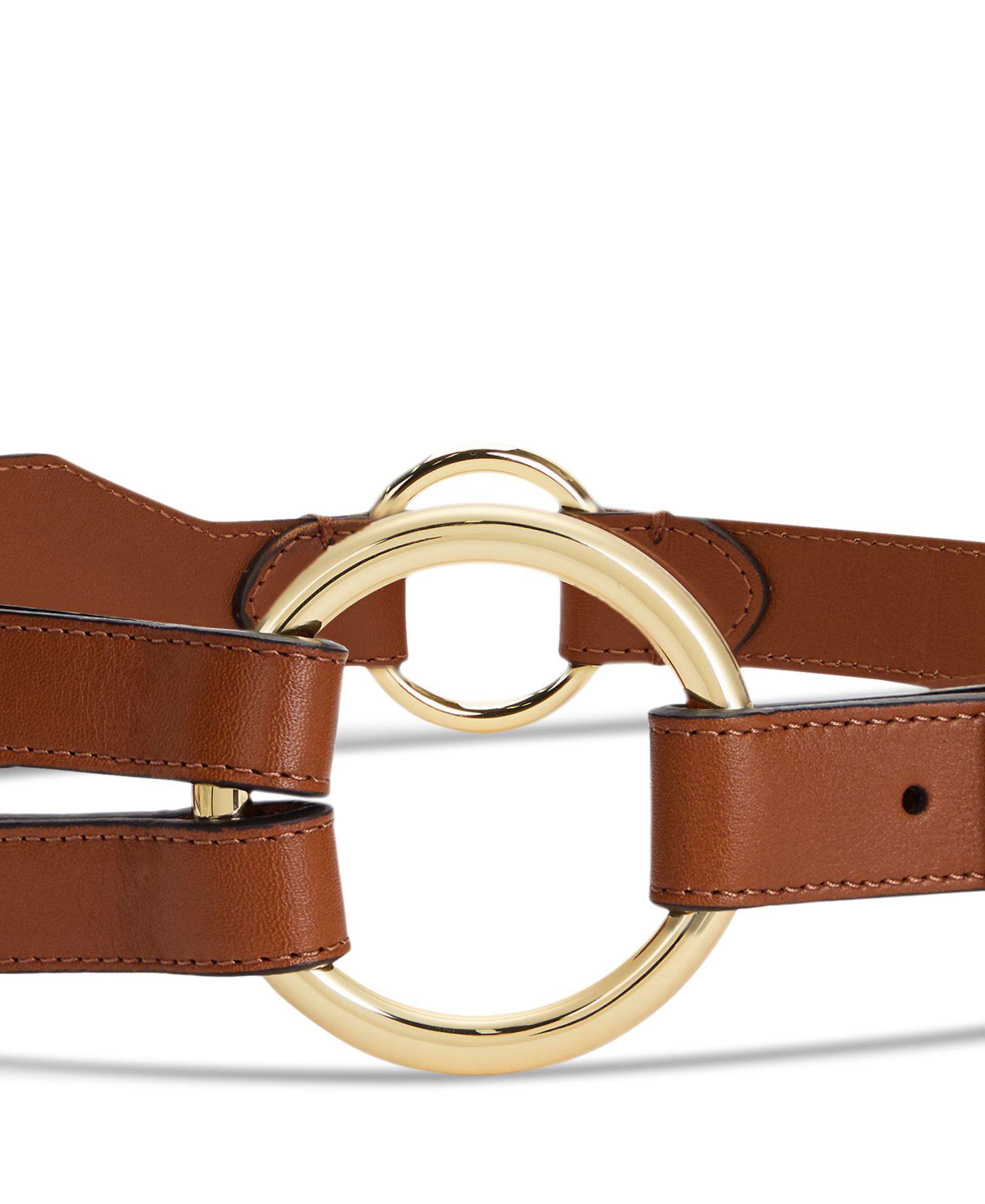 Women's Tri-Strap O-Ring Leather Belt