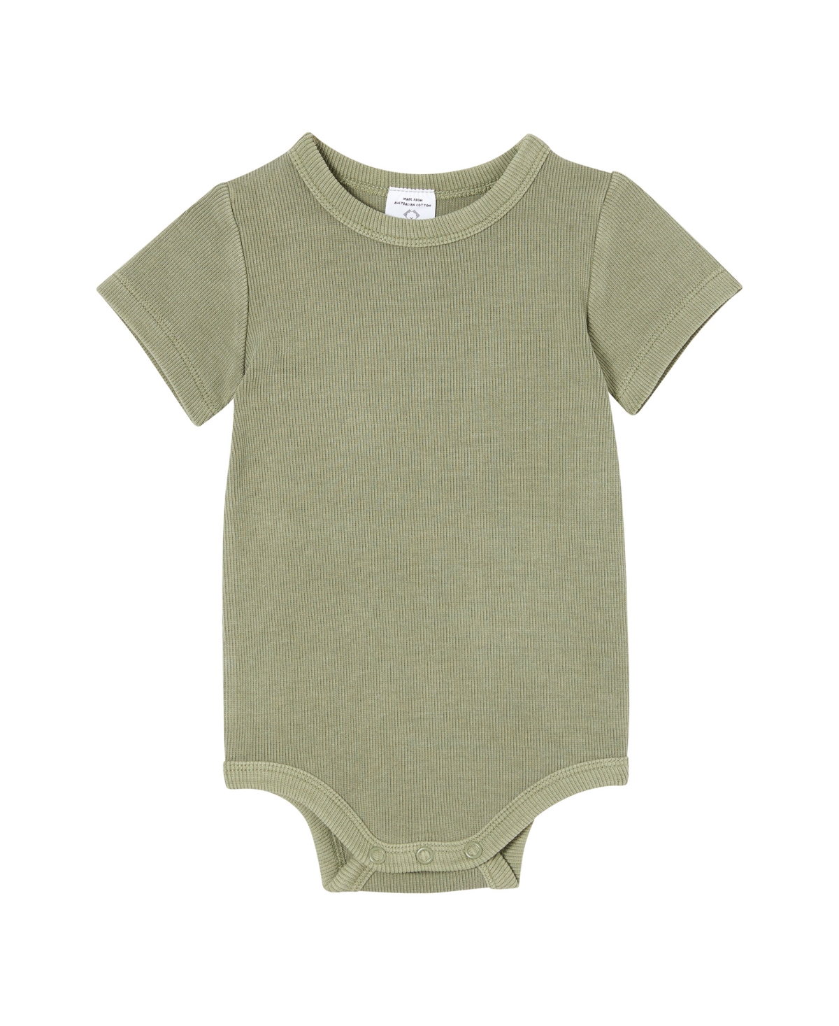 Cotton On Baby Boys And Baby Girls The Short Sleeve Rib Bubbysuit In Green