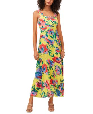 Ralph Lauren Kids floral-print square-neck dress - Neutrals