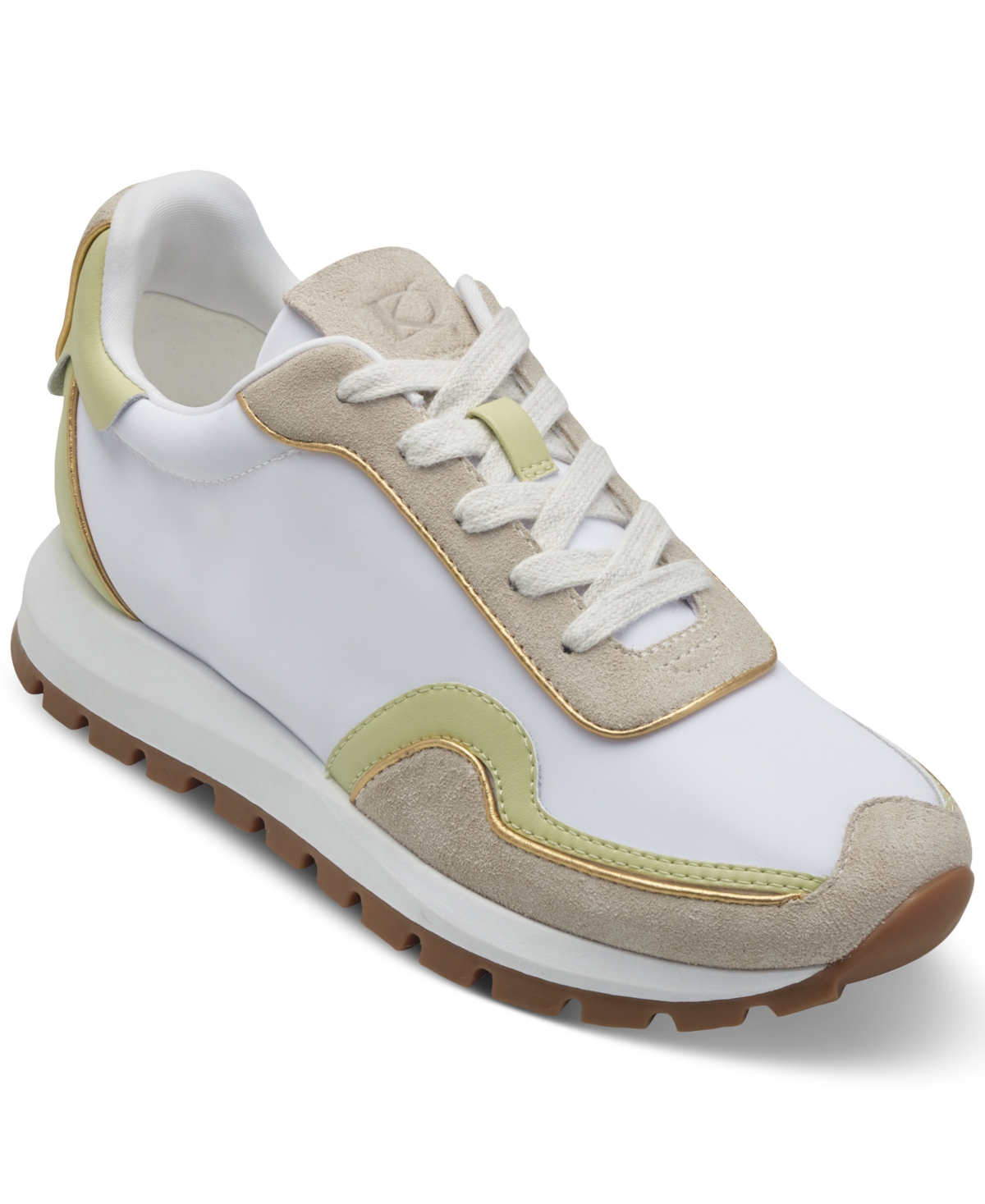 Donna Karan New York Women's Binx Mixed-Media Lace-Up Sneakers - Calcre
