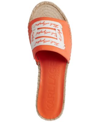 Cherie Logo Slip-On Espadrille Platform Slide Sandals