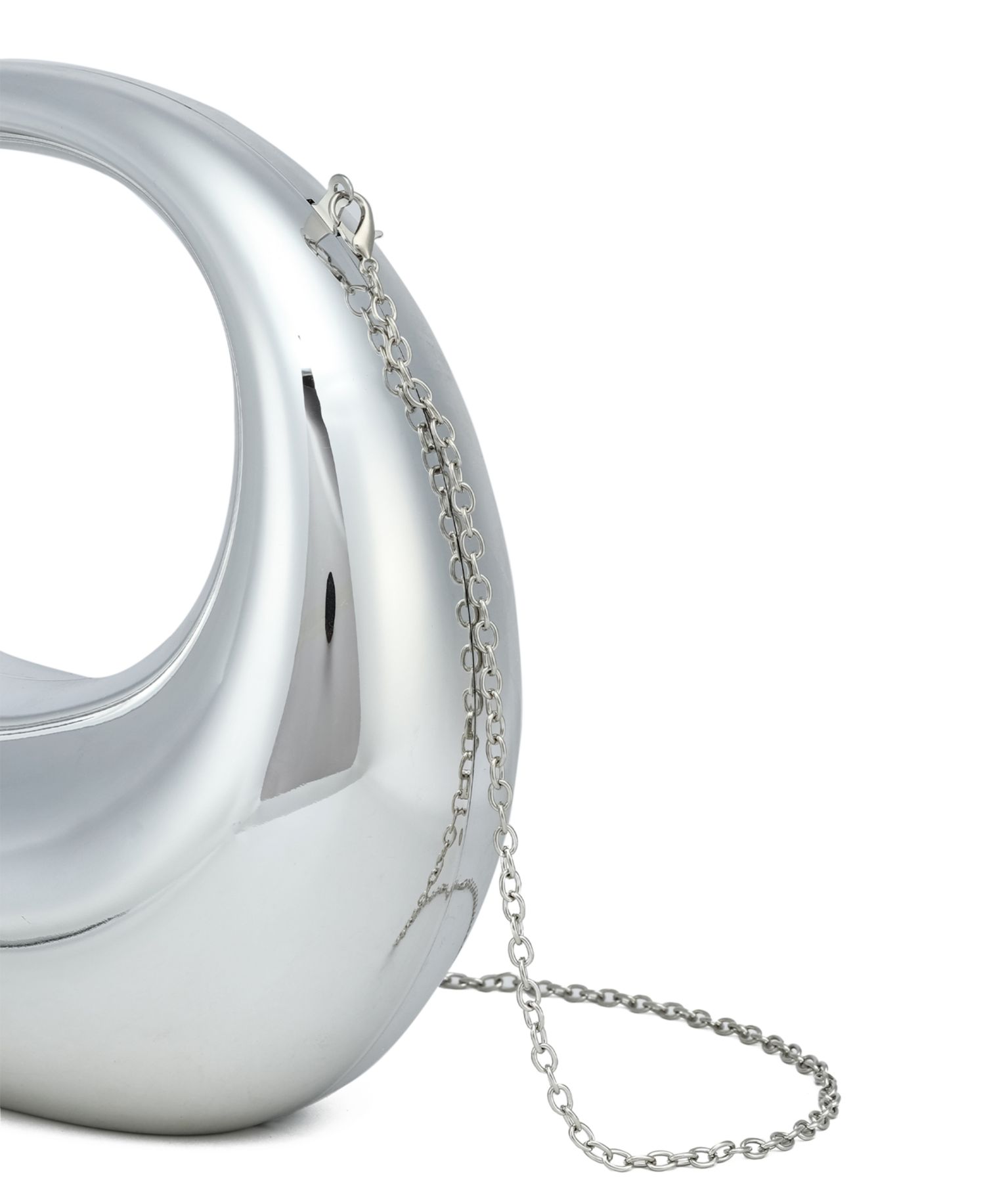 Amour Crescent Metallic Clutch