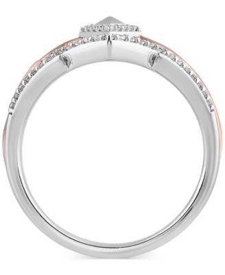 Star Wars Diamond Ahsoka Star Wars Ring (1/4 ct. t.w.) in Sterling Silver & Rose Gold-Plate
