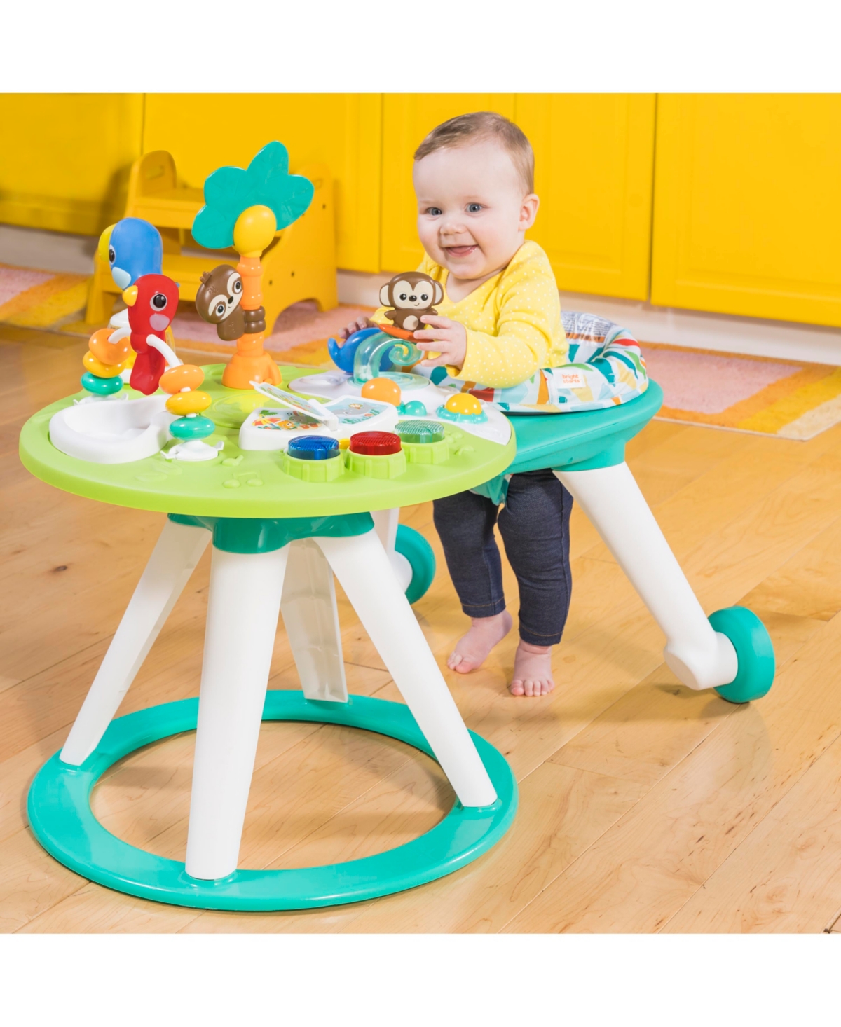 Shop Bright Starts Around We Go 2-in-1 Walk-around Activity Center Table In Multi