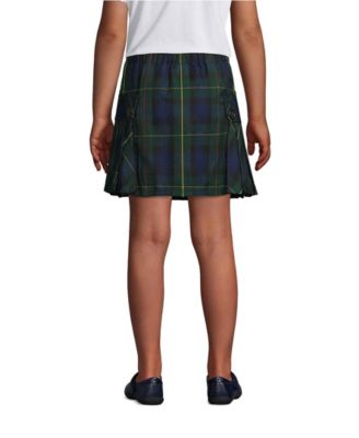 Big Girls Plus Side Pleat Plaid Skort Above the Knee