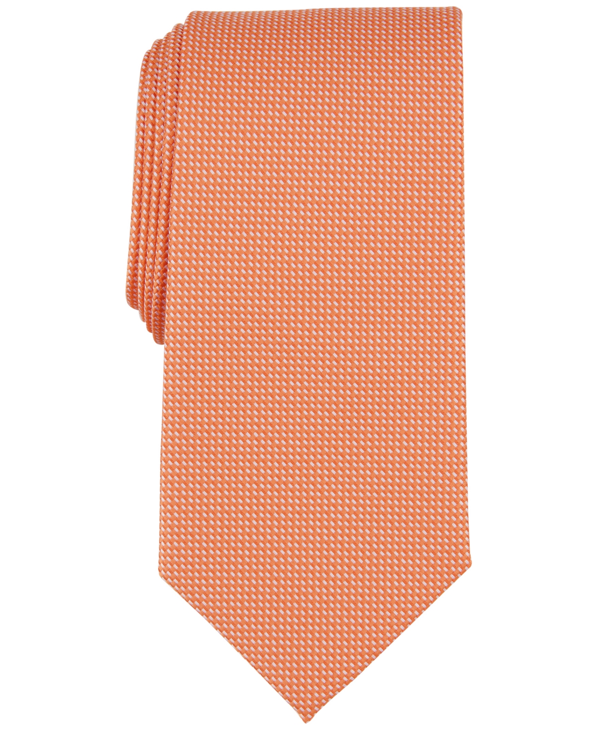 Men's Elm Solid Textured Tie, Created for Macy's - Orange