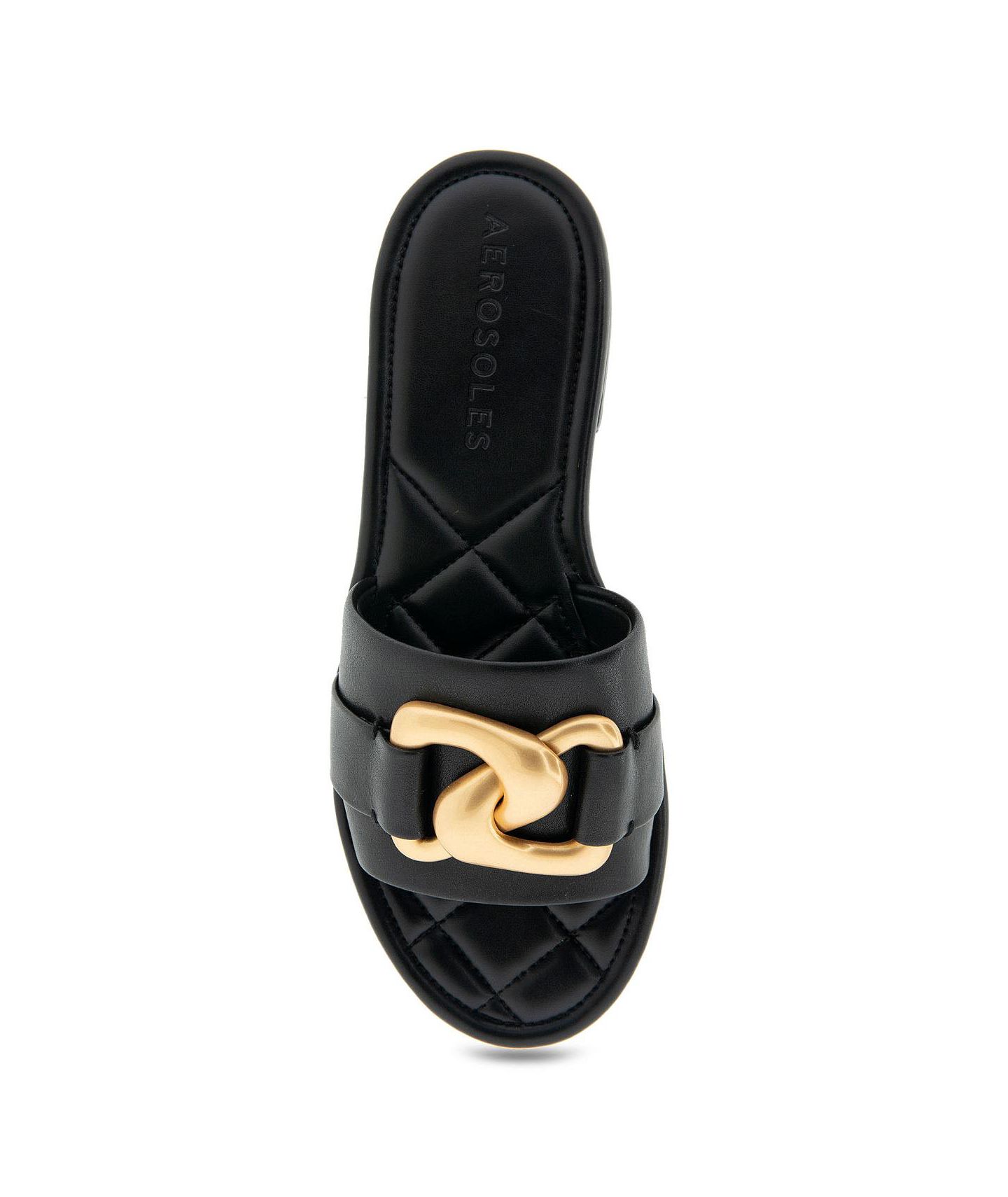 Женские сандалии Aerosoles Big Charm Slide Open Toe, цвет: Чёрный — фото 4