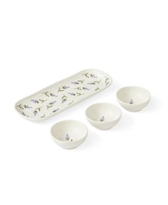 Sophie Conran Lavandula 4-Piece Bowl & Tray Set