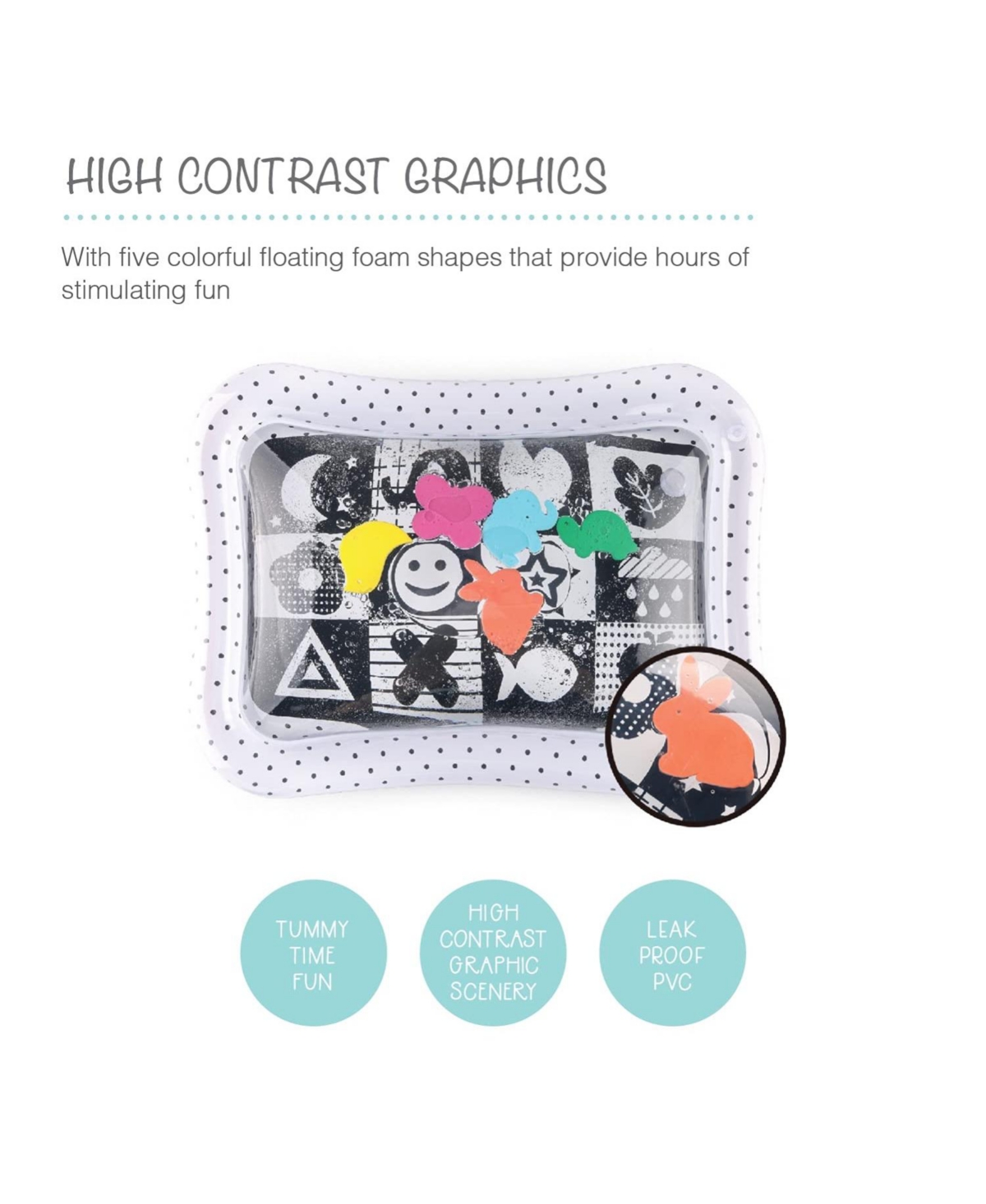 The Peanutshell Montessori Water Play Mat for Babies -white