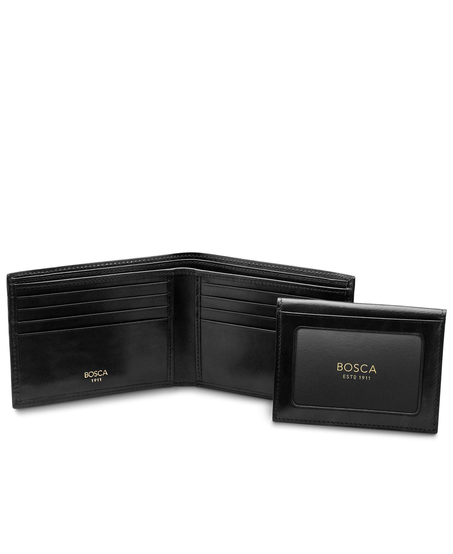 Men's Old Leather Credit Wallet with I.D. Passcase
