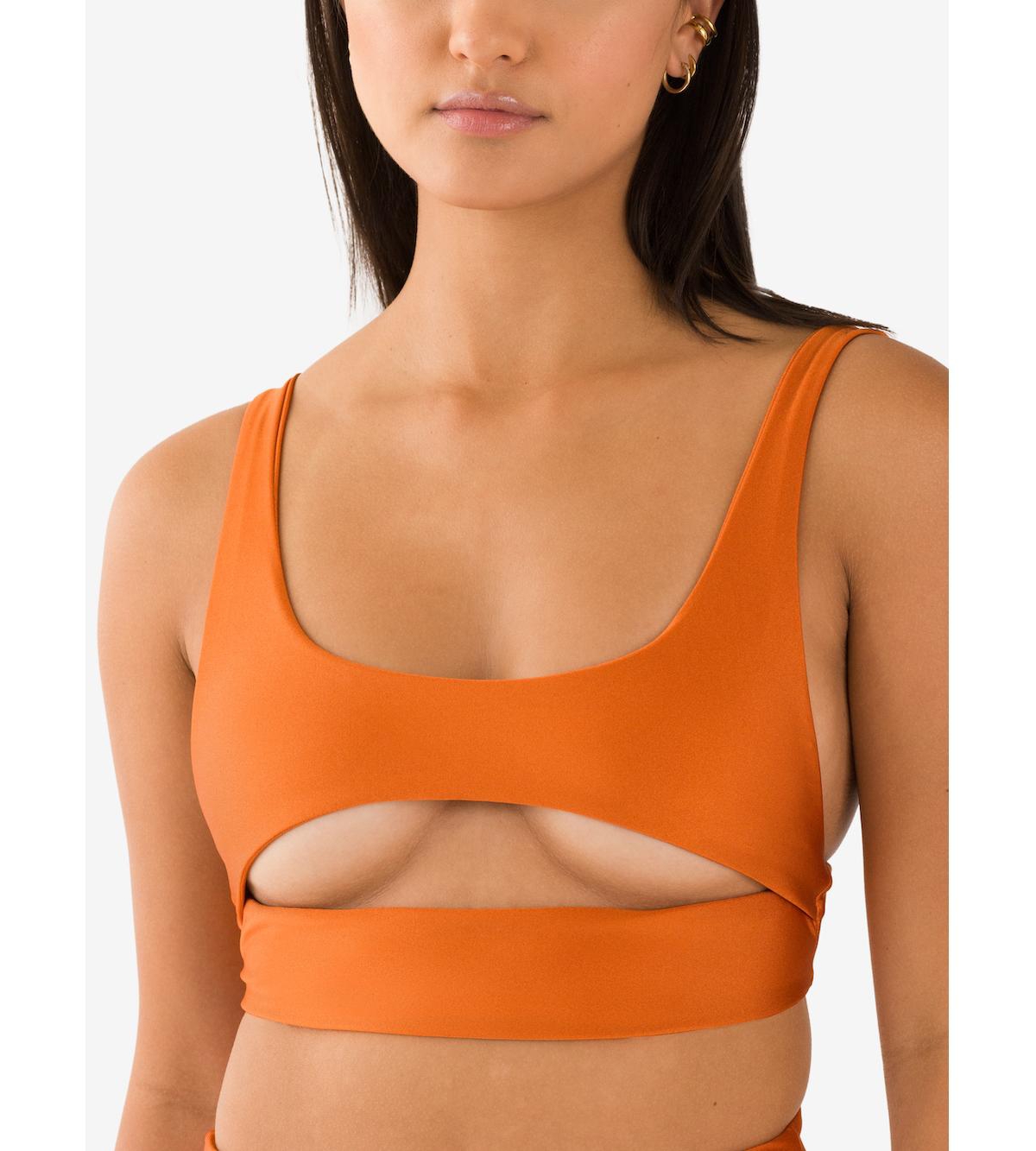 Women's Lucky Bikini Top - Burnt orange