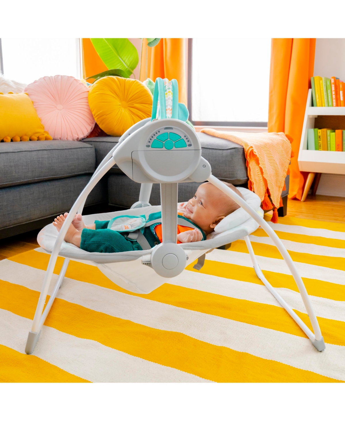Shop Bright Starts Whimsical Wild Portable Swing In Multi
