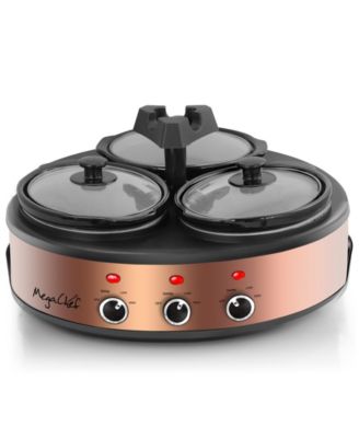 Triple 1.5 Quart Slow Cooker and Buffet Server