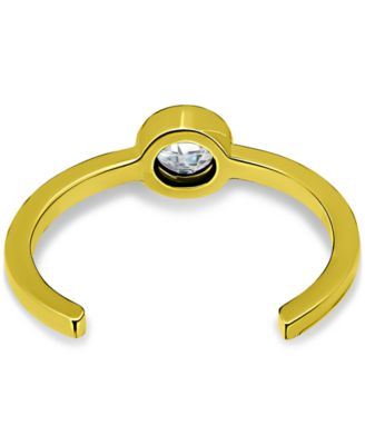 Cubic Zirconia Bezel Polished Toe Ring, Created for Macy's