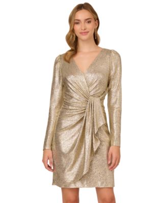 Women's Foiled Long-Sleeve Dress 
